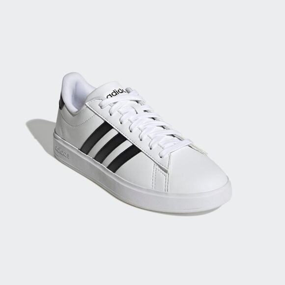 Adidas Womens Grand Court 2 Tennis Shoes White Black Size 6 Casual Sneaker New - Picture 4 of 7